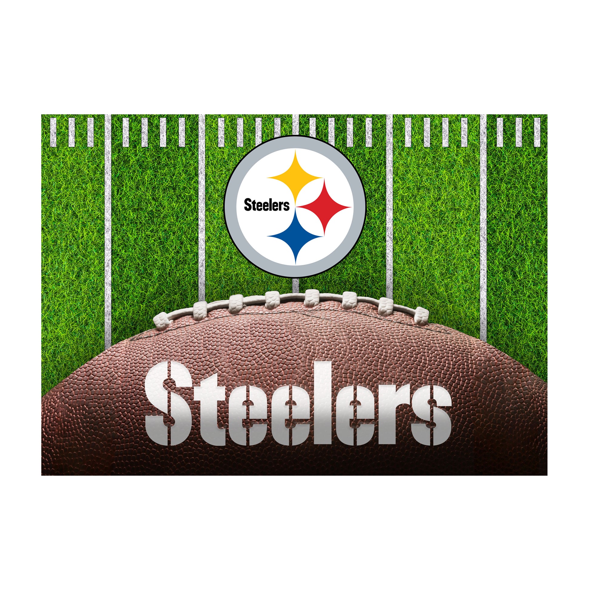 Pittsburgh Steelers washable football field rug
