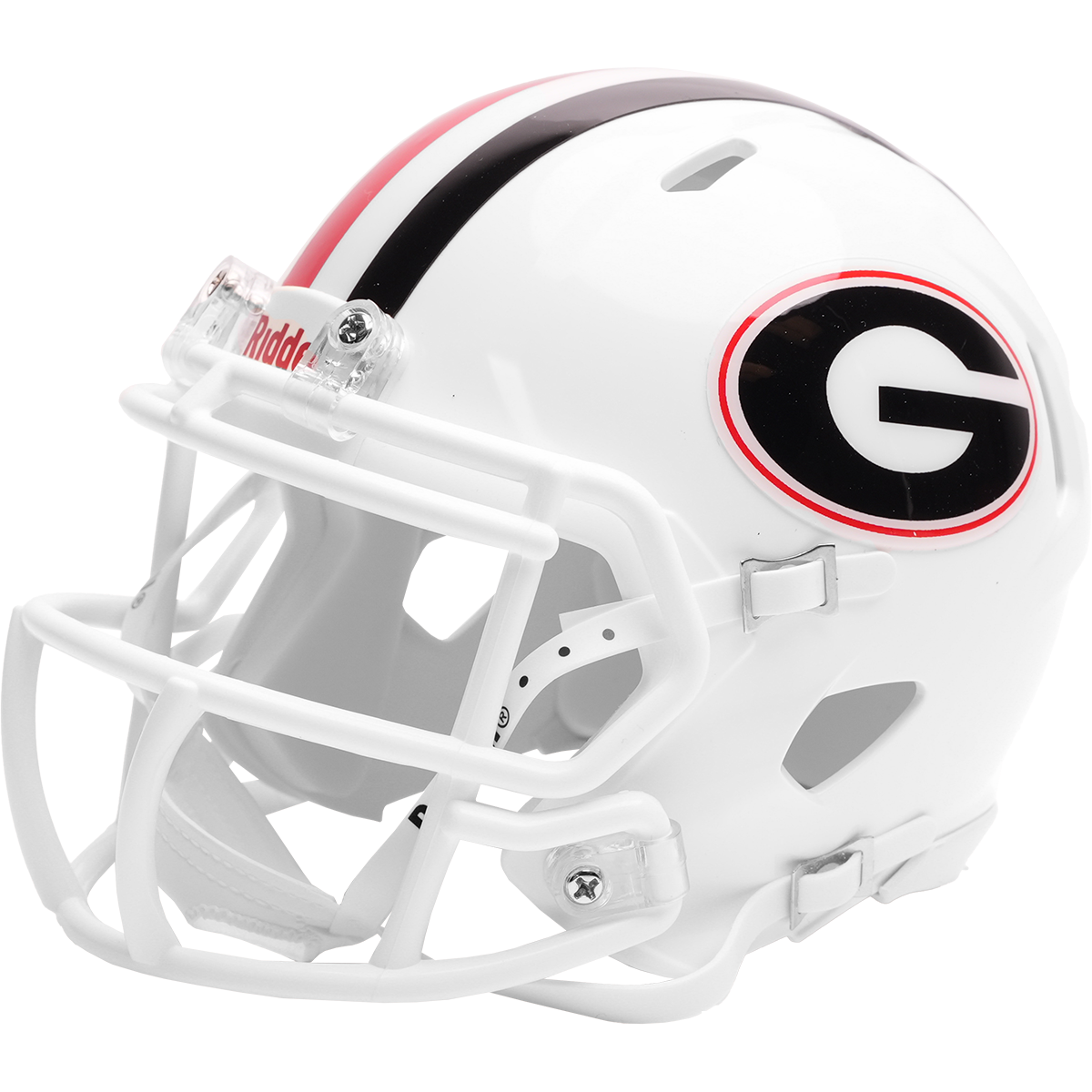 Georgia Bulldogs White mini helmet side view