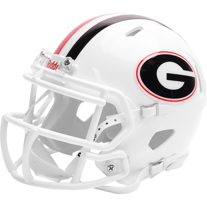 Georgia Bulldogs White mini helmet side view