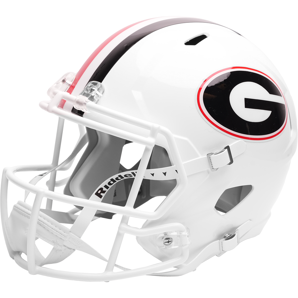 Georgia Bulldogs full size White replica helmet side view