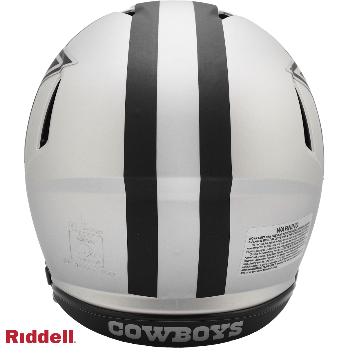Dallas Cowboys authentic rave full size football helmet BACK