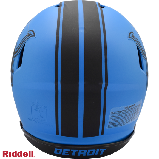 Detroit Lions authentic rave full size football helmet BACK