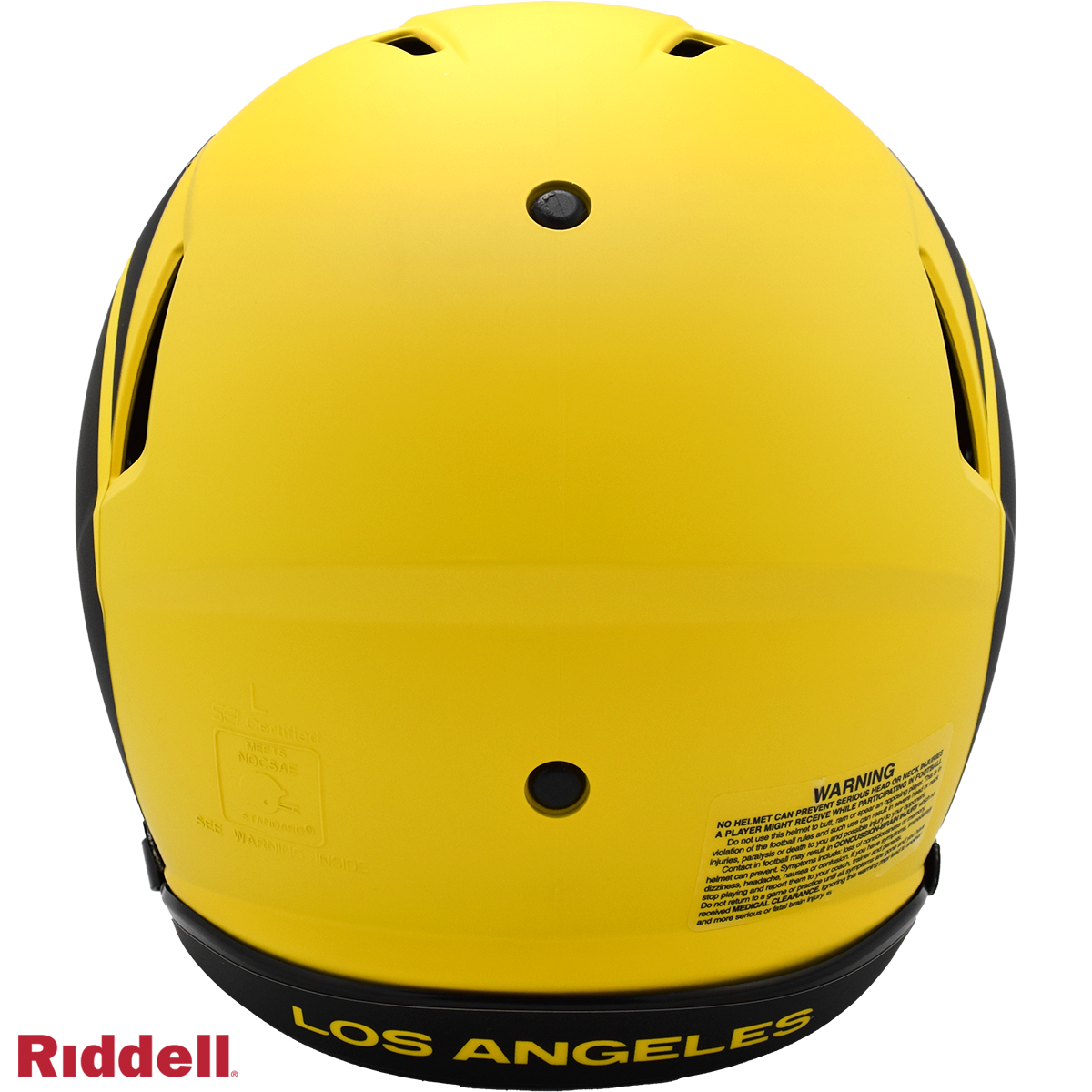 Los Angeles Rams authentic rave full size football helmet BACK