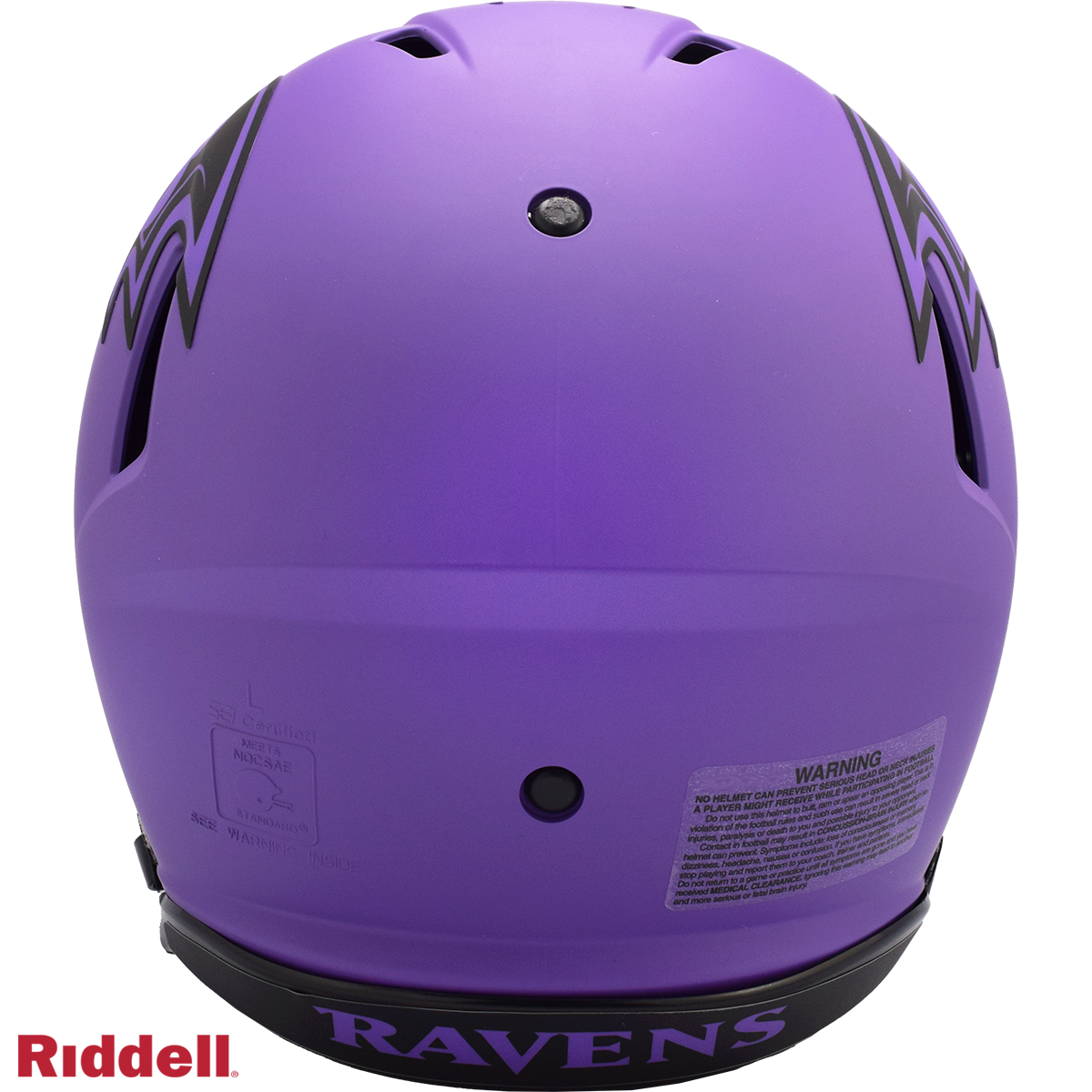 Baltimore Ravens authentic rave full size football helmet BACK
