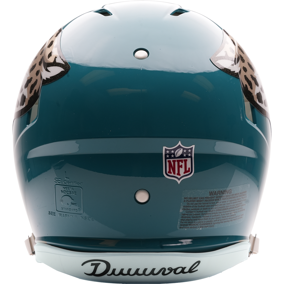 Jacksonville Jaguars authentic 2026 Rivalries Alternate full size helmet back view