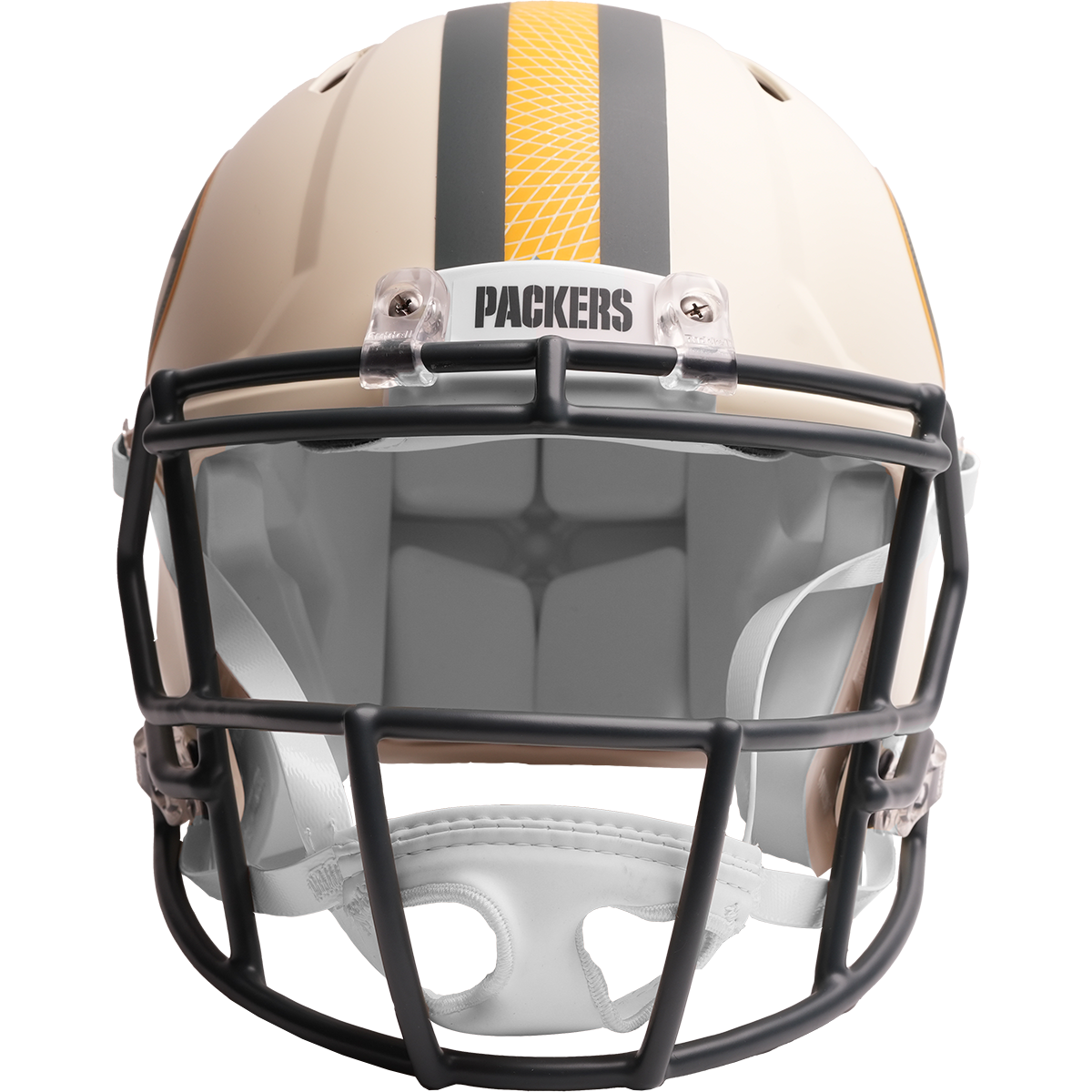 Green Bay Packers authentic 2026 Rivalries Alternate full size helmet front view