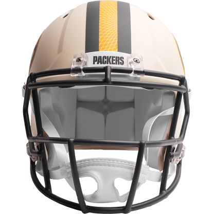 Green Bay Packers authentic 2026 Rivalries Alternate full size helmet front view