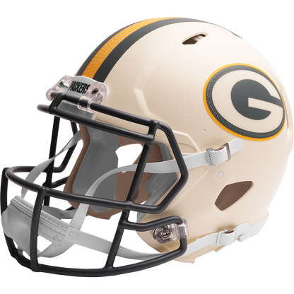 Green Bay Packers authentic 2026 Rivalries Alternate full size helmet left side view