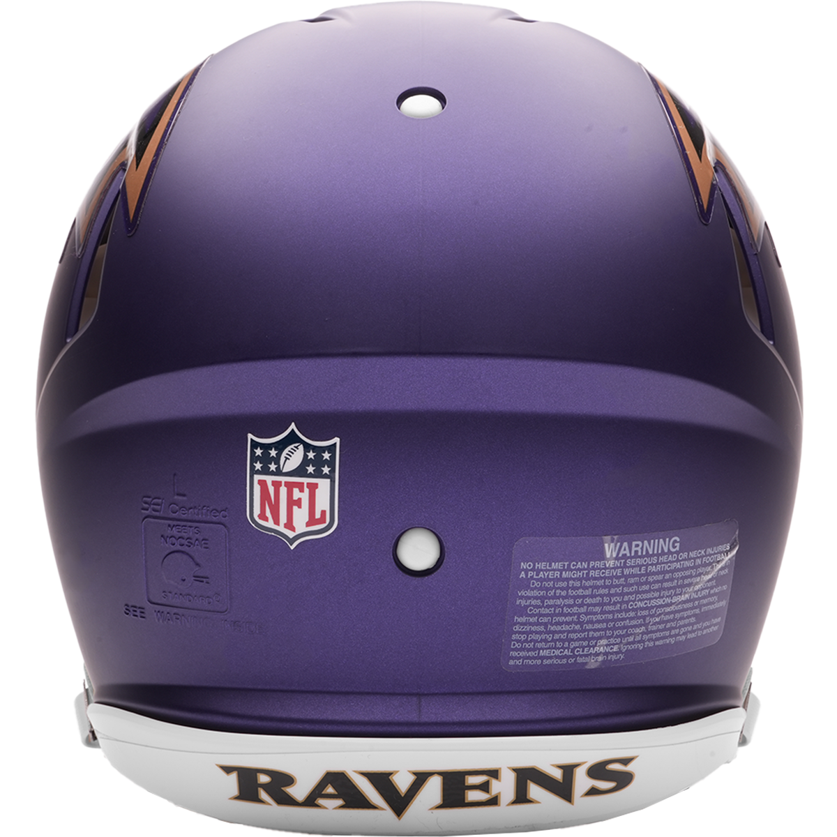 Baltimore Ravens (Purple Rising) 2026 Alternate authentic full size helmet - back