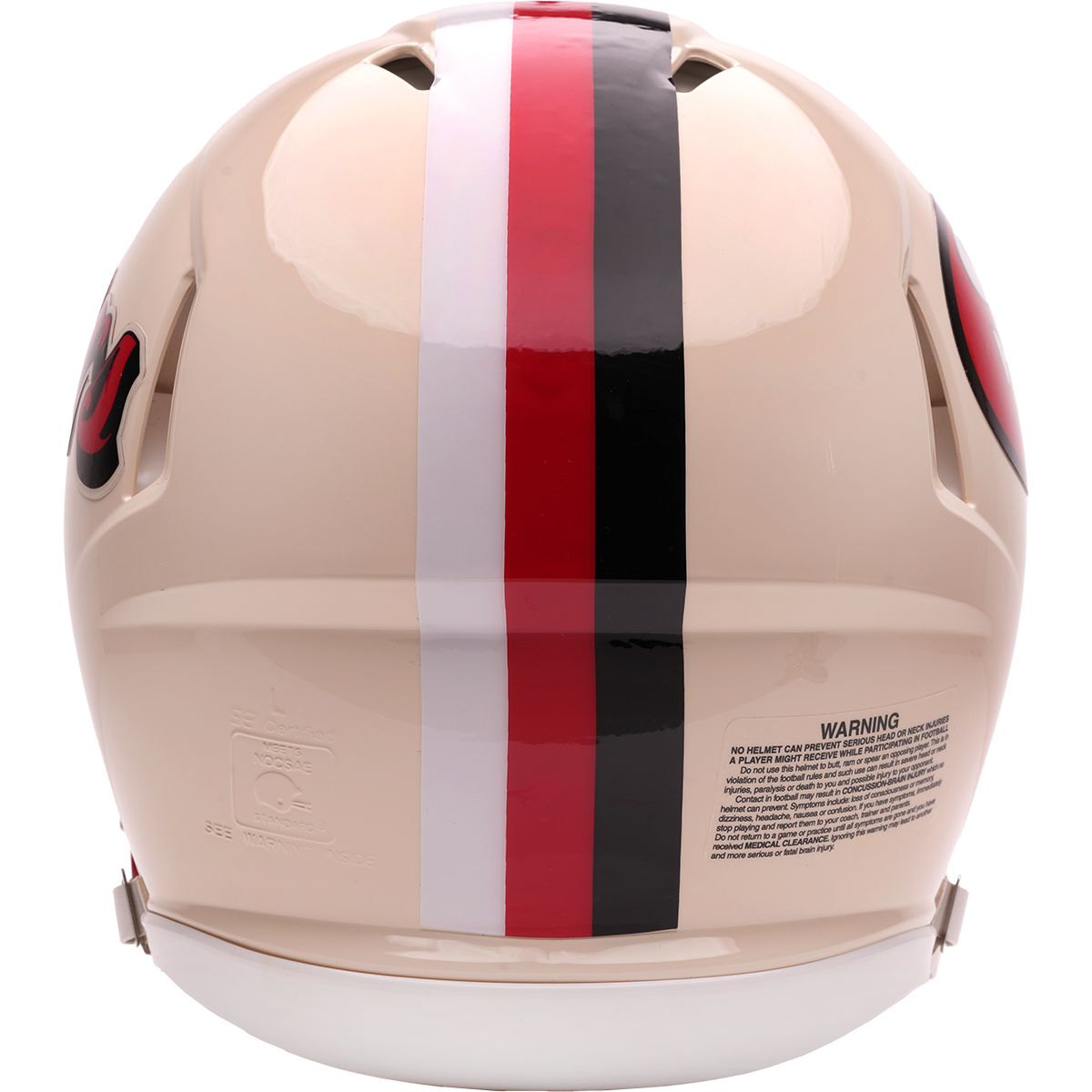 San Francisco 49ers Riddell Speed Retro Authentic Helmet – back view