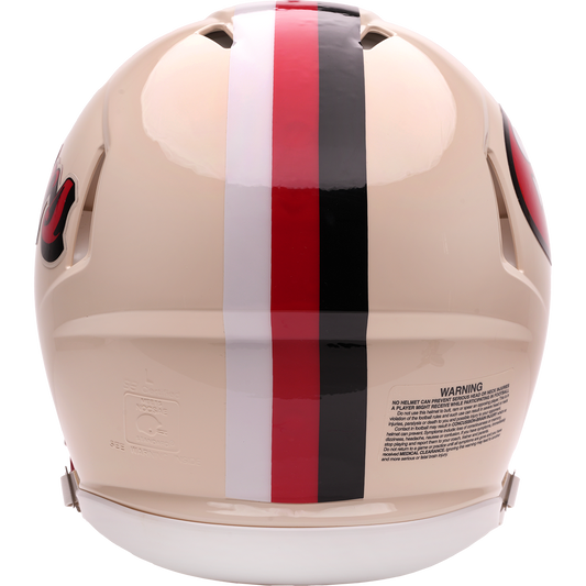 San Francisco 49ers Riddell Speed Retro Authentic Helmet – back view
