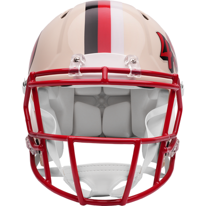 San Francisco 49ers Riddell Speed Retro Authentic Helmet – front facemask view