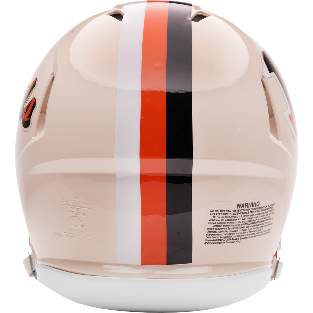 Cincinnati Bengals Riddell Speed Retro Authentic Helmet – back view
