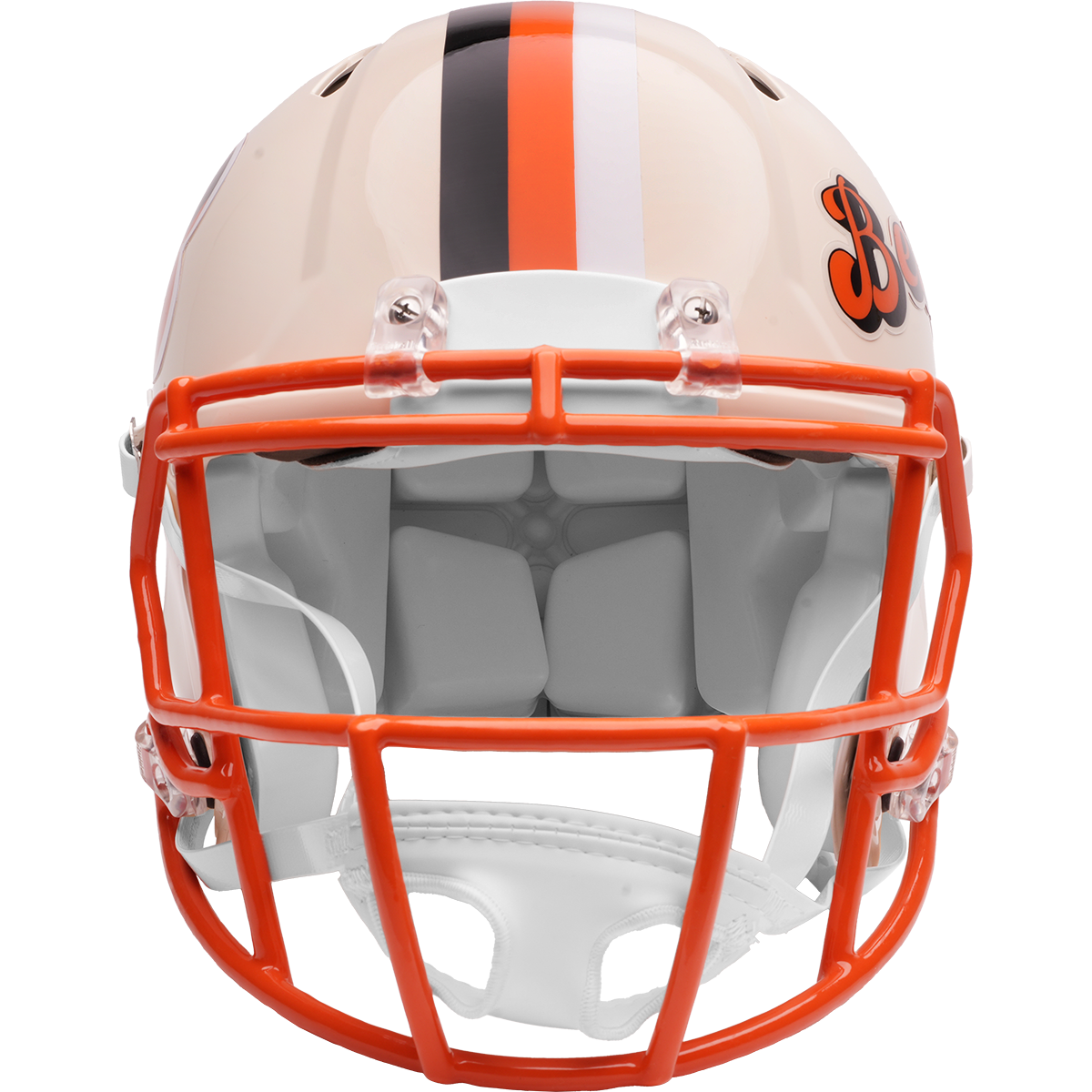 Cincinnati Bengals Riddell Speed Retro Authentic Helmet – front facemask view