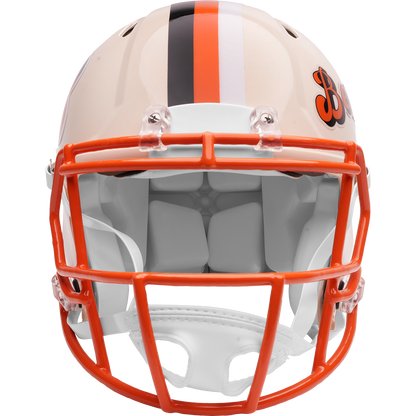 Cincinnati Bengals Riddell Speed Retro Authentic Helmet – front facemask view