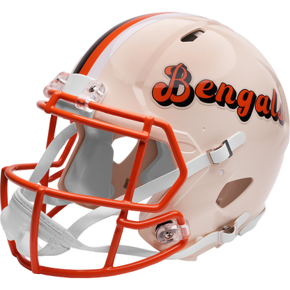 Cincinnati Bengals Riddell Speed Retro Authentic Helmet – left side logo view