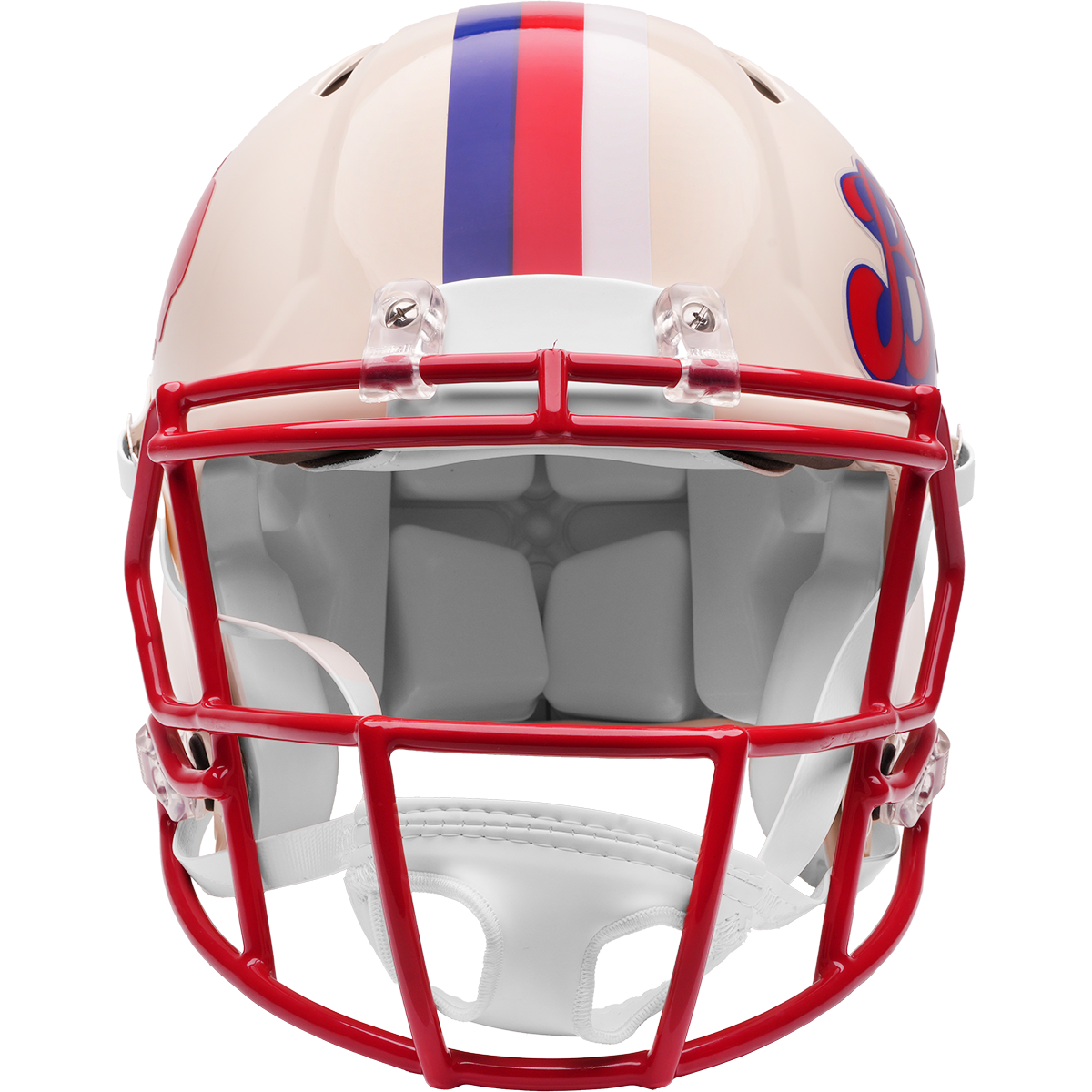 Buffalo Bills Riddell Speed Retro Authentic Helmet – front facemask view