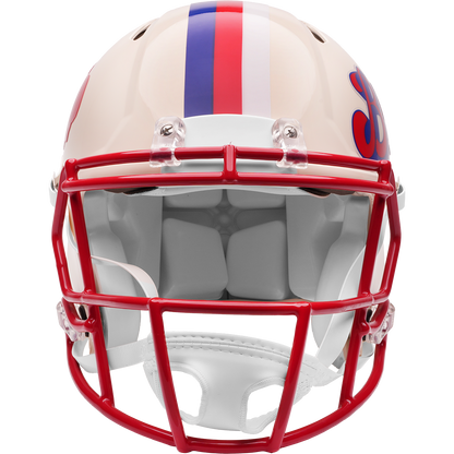 Buffalo Bills Riddell Speed Retro Authentic Helmet – front facemask view