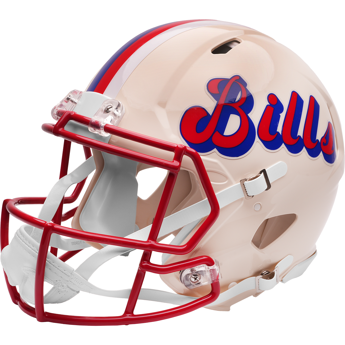 Buffalo Bills Riddell Speed Retro Authentic Helmet – left side logo view