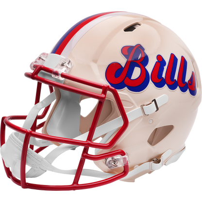 Buffalo Bills Riddell Speed Retro Authentic Helmet – left side logo view