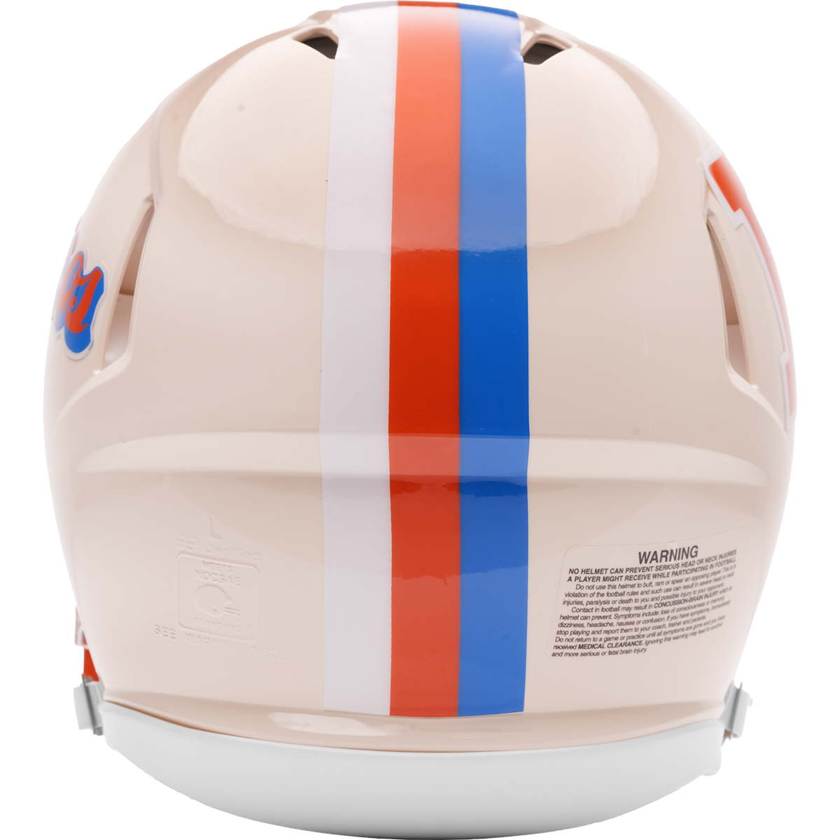 Denver Broncos Riddell Speed Retro Authentic Helmet – back view