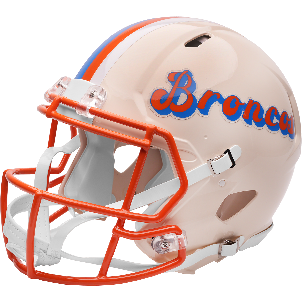 Denver Broncos Riddell Speed Retro Authentic Helmet – left side logo view