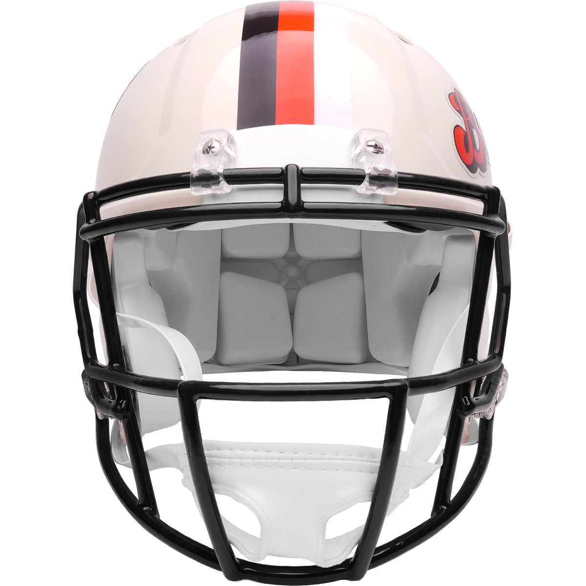 Cleveland Browns Riddell Speed Retro Authentic Helmet – front facemask view
