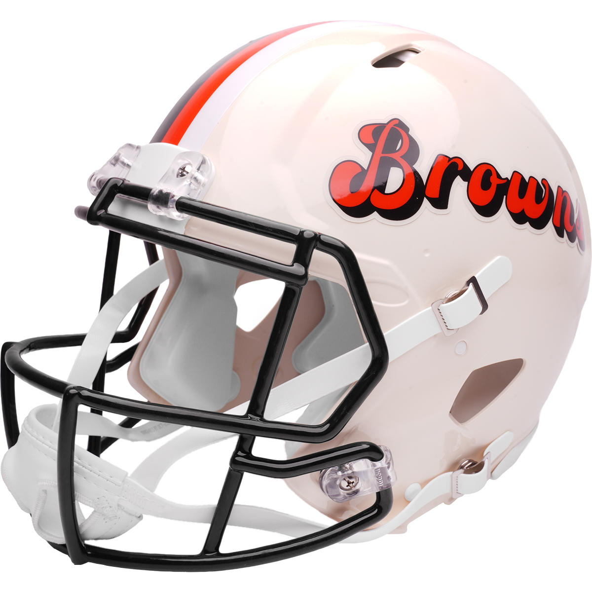 Cleveland Browns Riddell Speed Retro Authentic Helmet – left side logo view