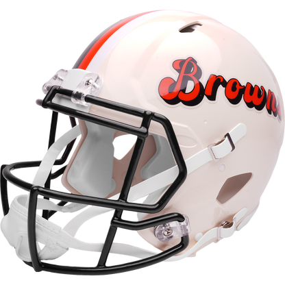 Cleveland Browns Riddell Speed Retro Authentic Helmet – left side logo view