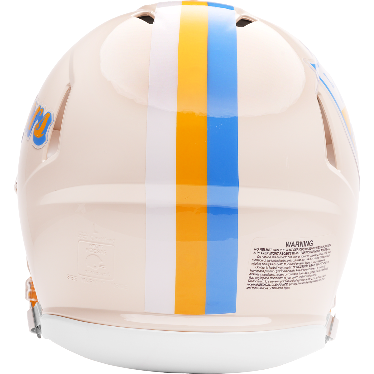 Los Angeles Chargers Riddell Speed Retro Authentic Helmet – back view