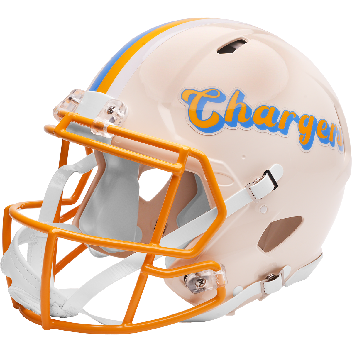 Los Angeles Chargers Riddell Speed Retro Authentic Helmet – left side logo view