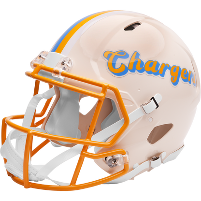 Los Angeles Chargers Riddell Speed Retro Authentic Helmet – left side logo view