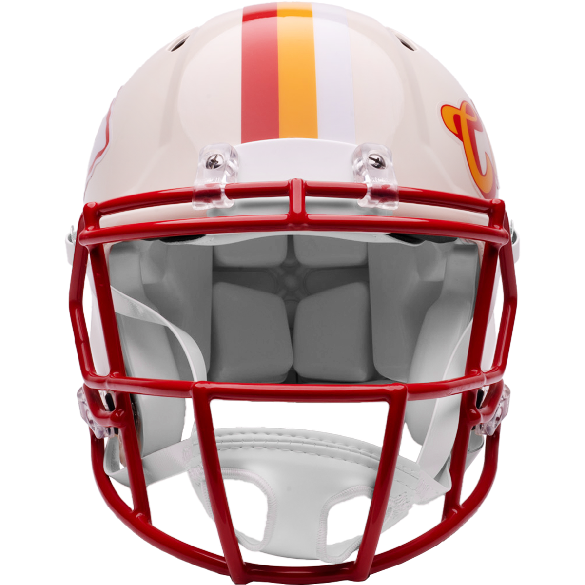 Kansas City Chiefs Riddell Speed Retro Authentic Helmet – front facemask view