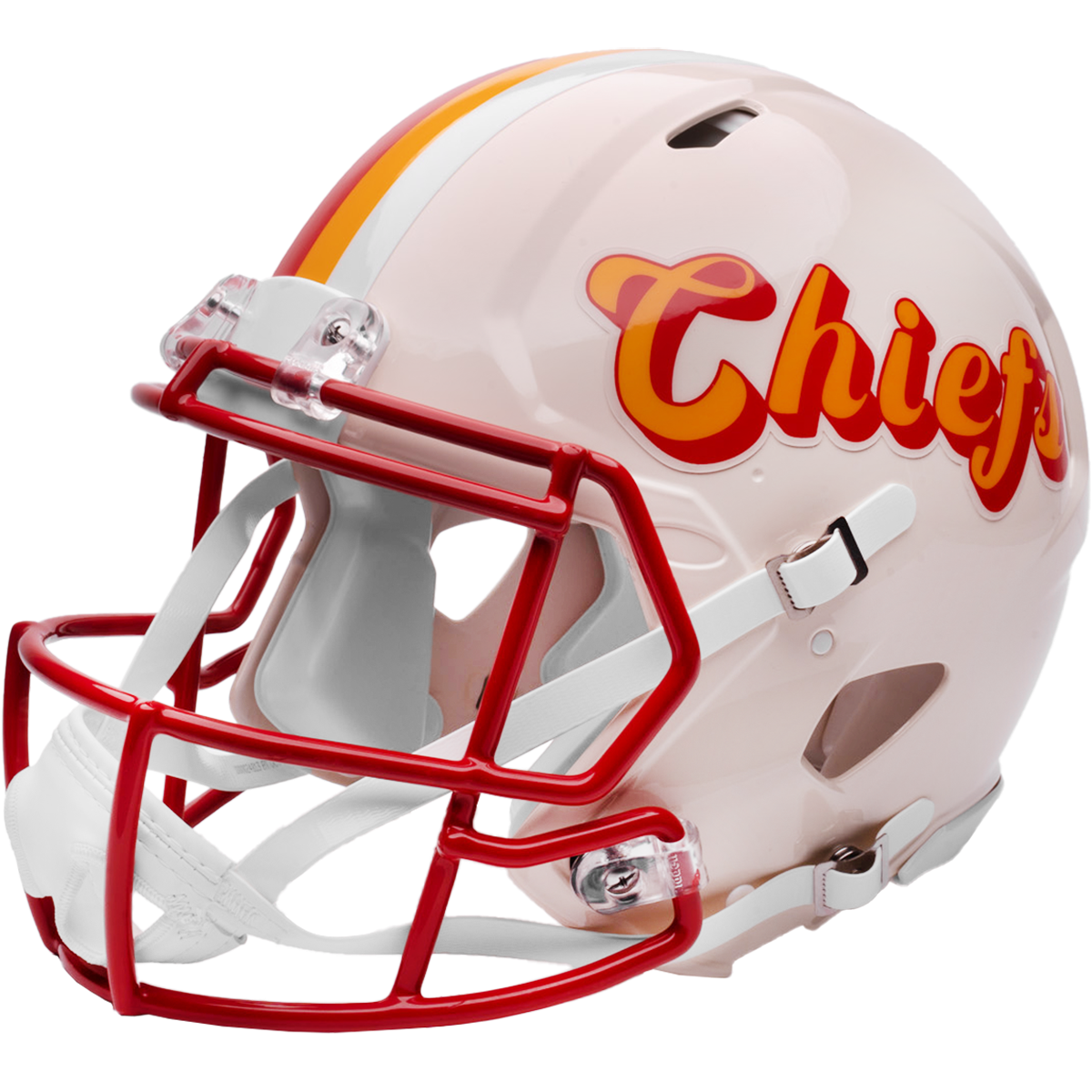Kansas City Chiefs Riddell Speed Retro Authentic Helmet – left side logo view