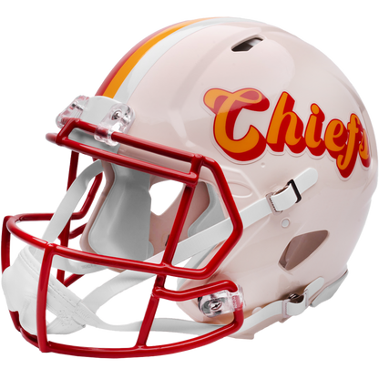 Kansas City Chiefs Riddell Speed Retro Authentic Helmet – left side logo view