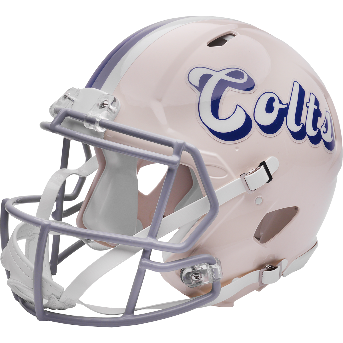 Indianapolis Colts Riddell Speed Retro Authentic Helmet – left side logo view