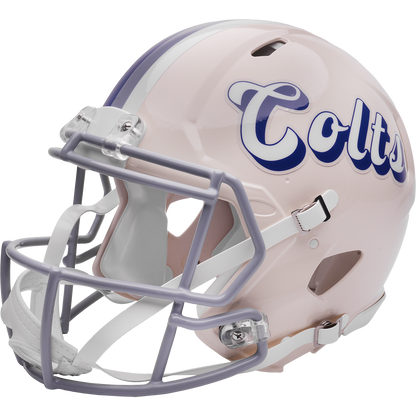 Indianapolis Colts Riddell Speed Retro Authentic Helmet – left side logo view