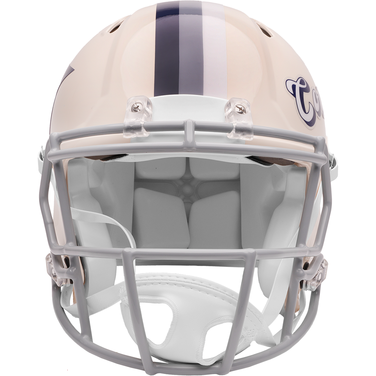 Dallas Cowboys Riddell Speed Retro Authentic Helmet – front facemask view