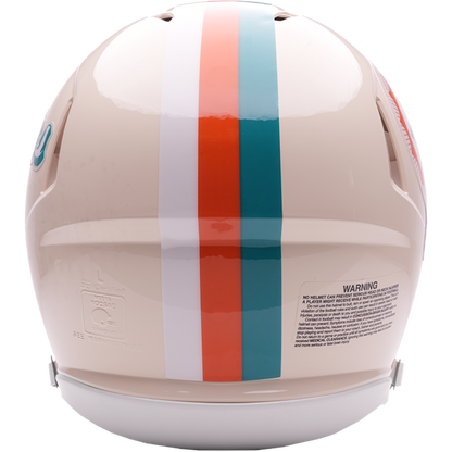 Miami Dolphins Riddell Speed Retro Authentic Helmet – back view