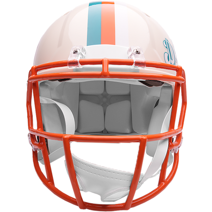 Miami Dolphins Riddell Speed Retro Authentic Helmet – front facemask view