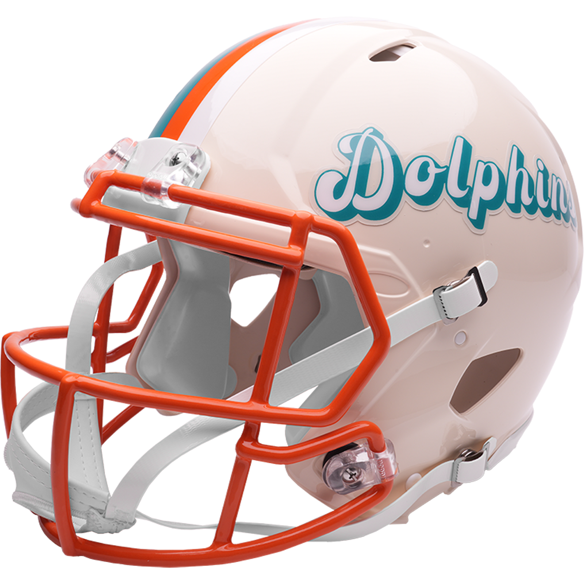 Miami Dolphins Riddell Speed Retro Authentic Helmet – left side logo view