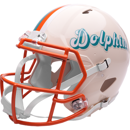 Miami Dolphins Riddell Speed Retro Authentic Helmet – left side logo view