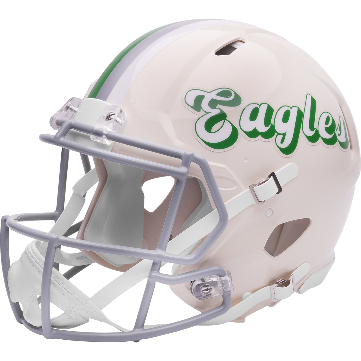 Philadelphia Eagles Riddell Speed Retro Authentic Helmet – left side logo view