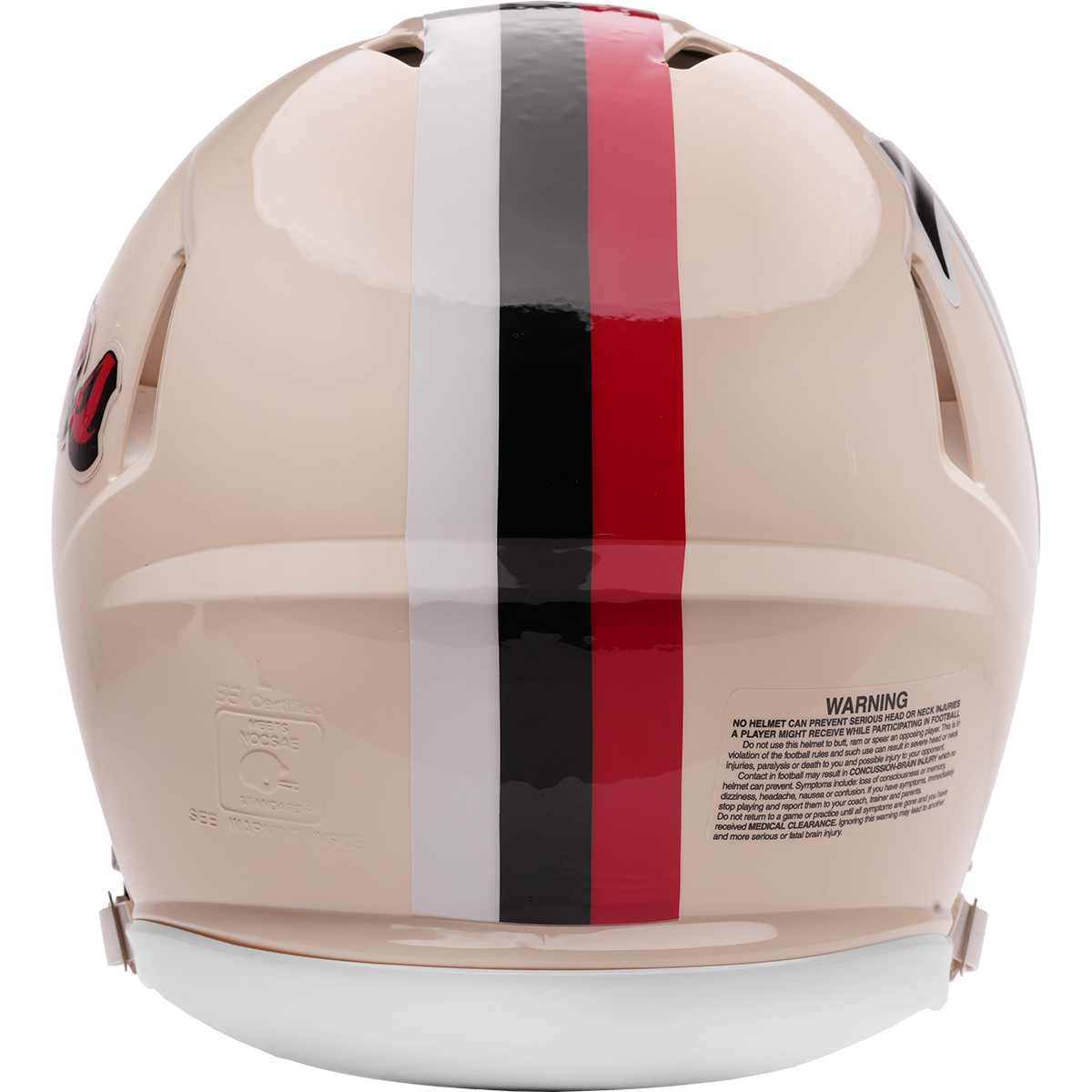 Atlanta Falcons Riddell Speed Retro Authentic Helmet – back view