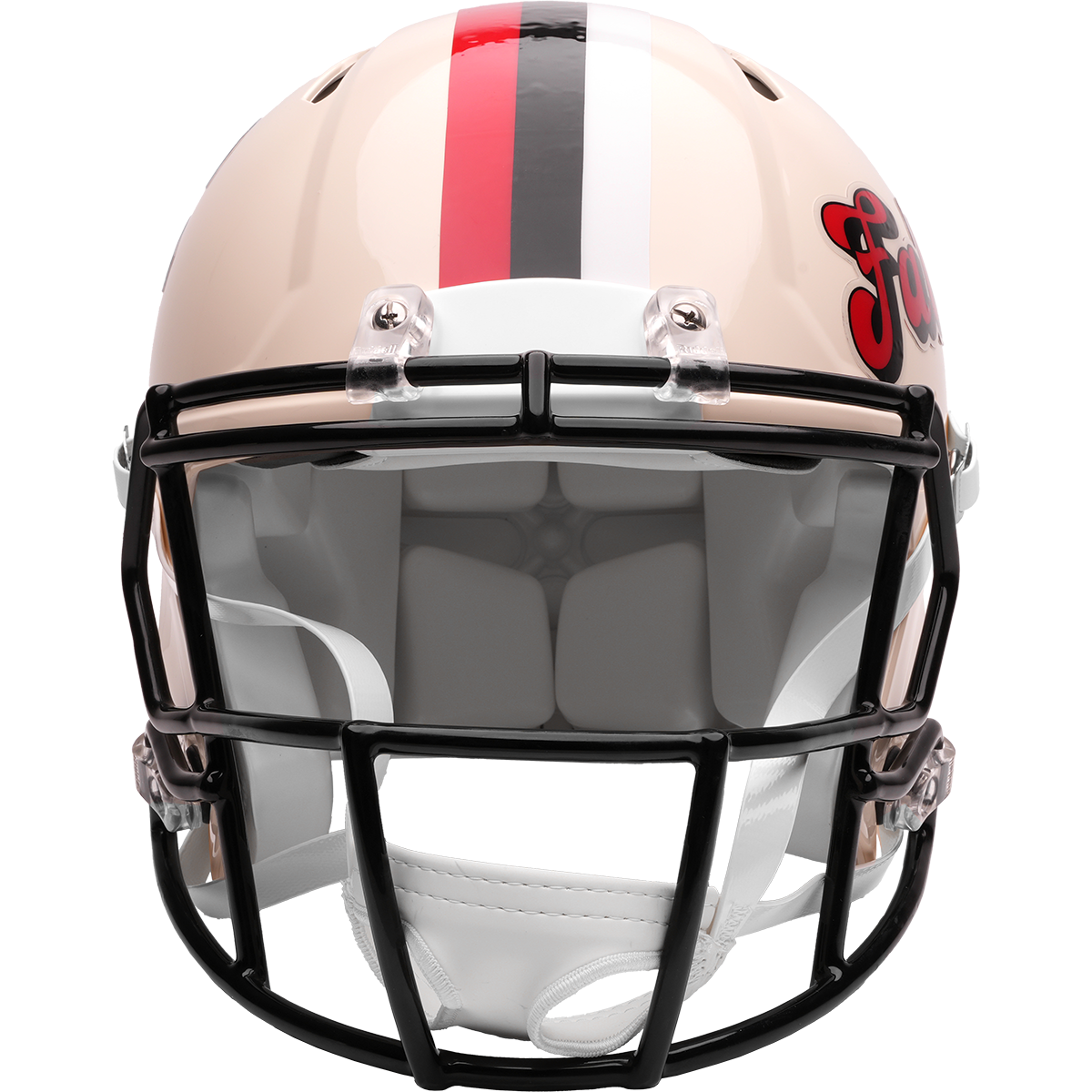 Atlanta Falcons Riddell Speed Retro Authentic Helmet – front facemask view