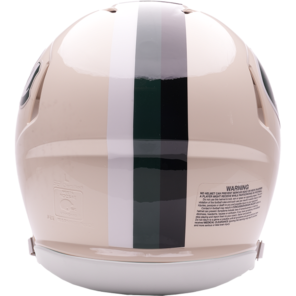 New York Jets Riddell Speed Retro Authentic Helmet – back view