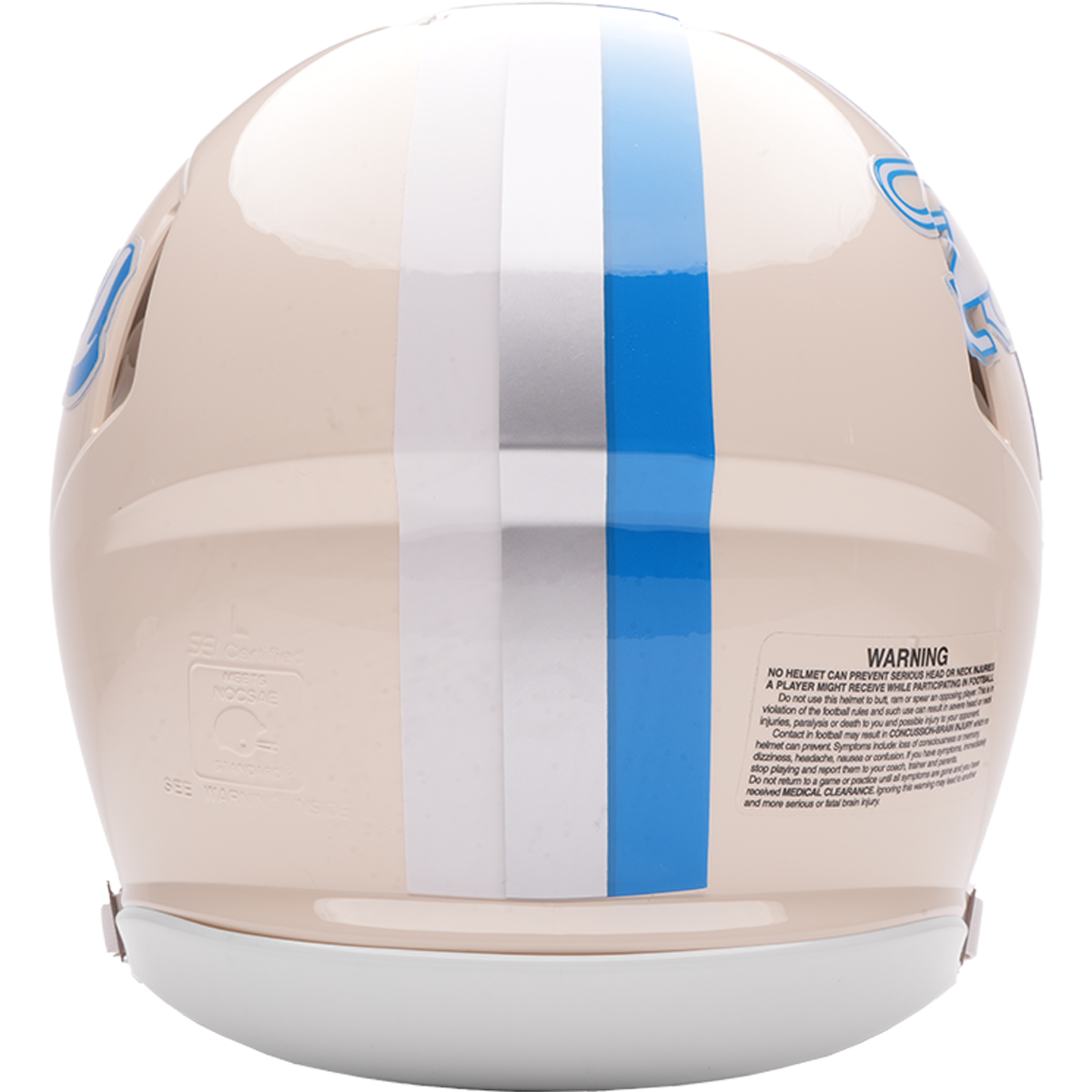 Detroit Lions Riddell Speed Retro Authentic Helmet – back view