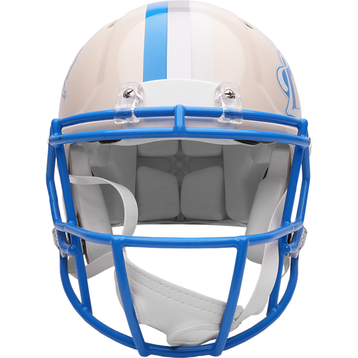 Detroit Lions Riddell Speed Retro Authentic Helmet – front facemask view