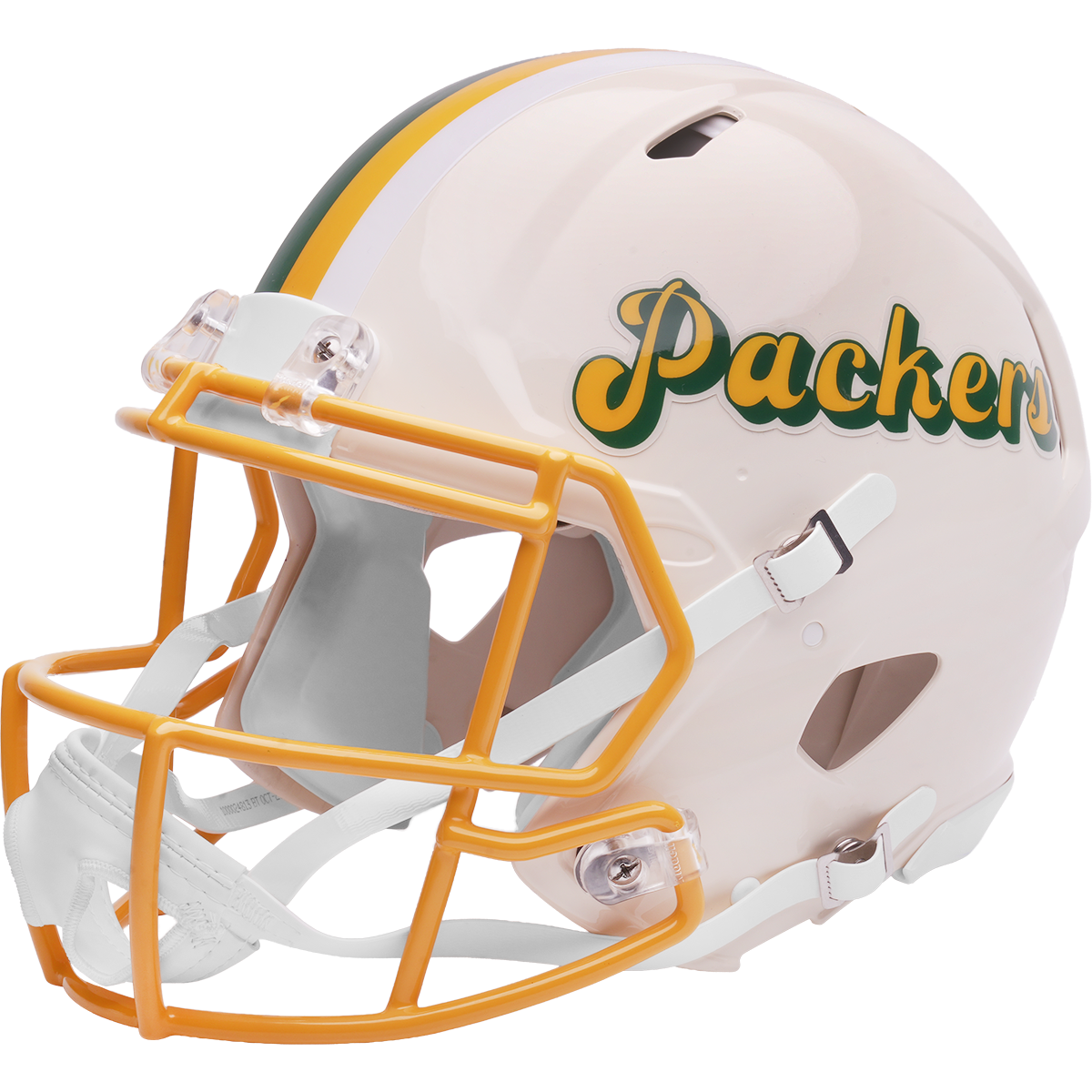 Green Bay Packers Riddell Speed Retro Authentic Helmet – left side logo view