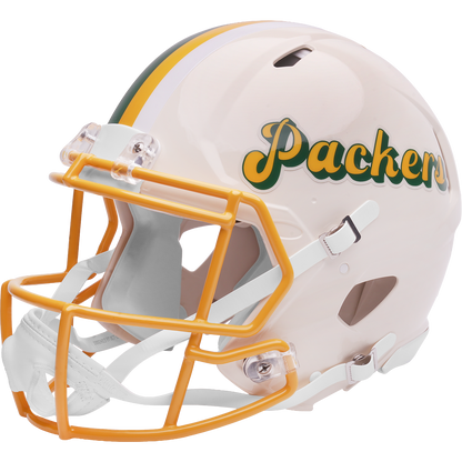Green Bay Packers Riddell Speed Retro Authentic Helmet – left side logo view